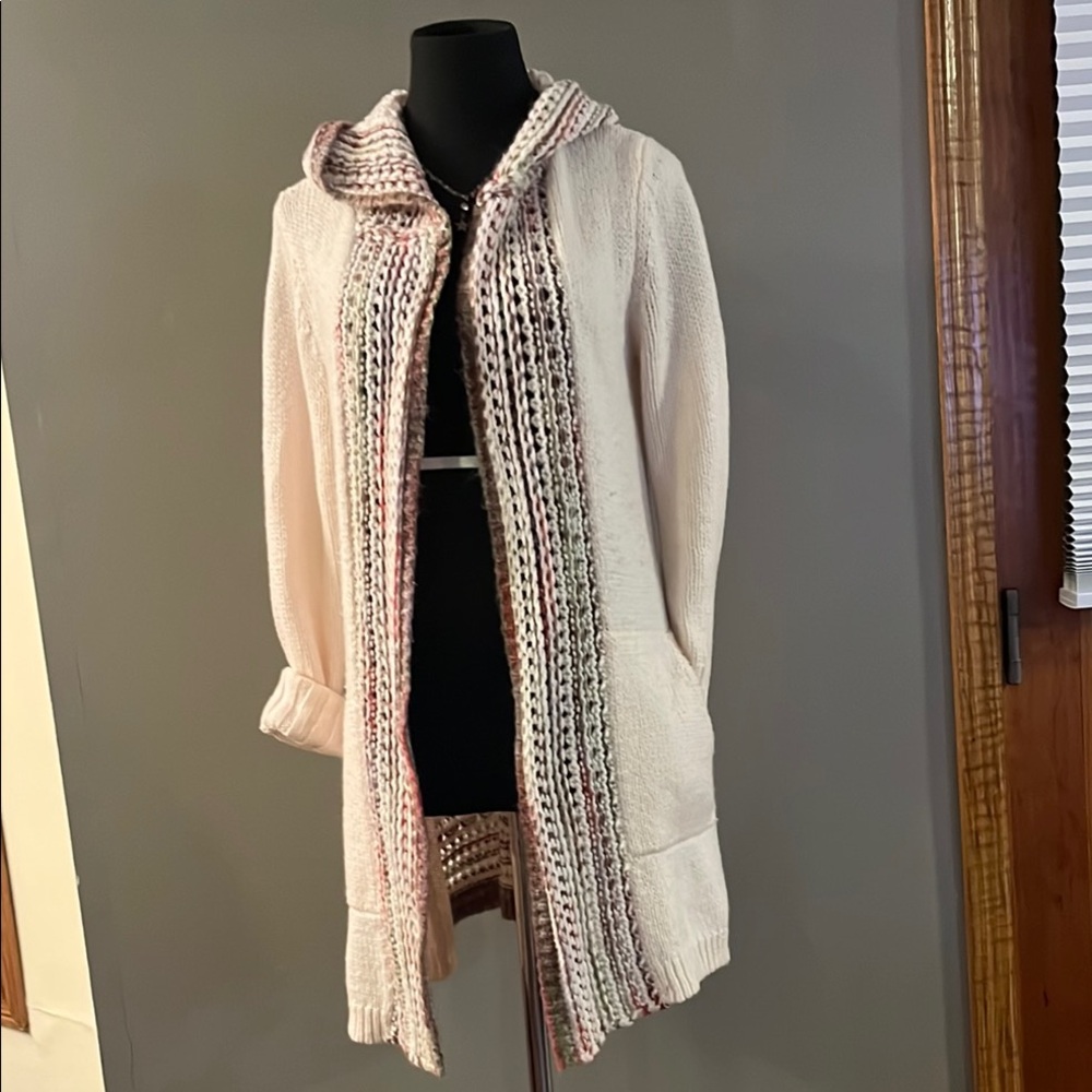 Elegant Cream Knit Cardigan Sweater